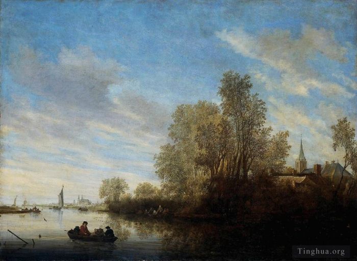 Salomon van Ruysdael Oil Painting - 45River