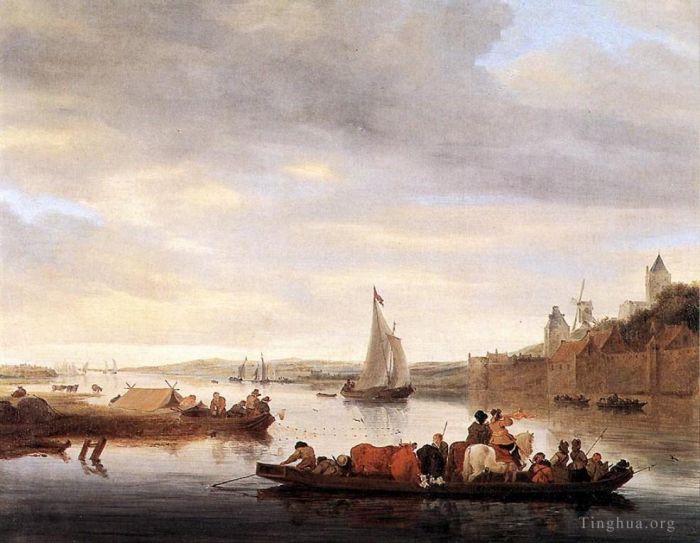 Salomon van Ruysdael Oil Painting - Crossing