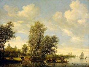 Artist Salomon van Ruysdael's Work - Ferry