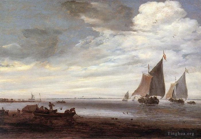Salomon van Ruysdael Oil Painting - River