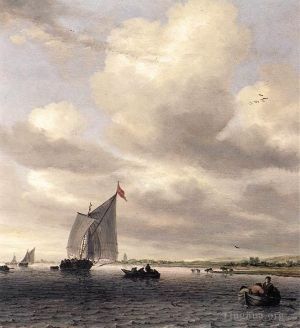 Artist Salomon van Ruysdael's Work - Seascape