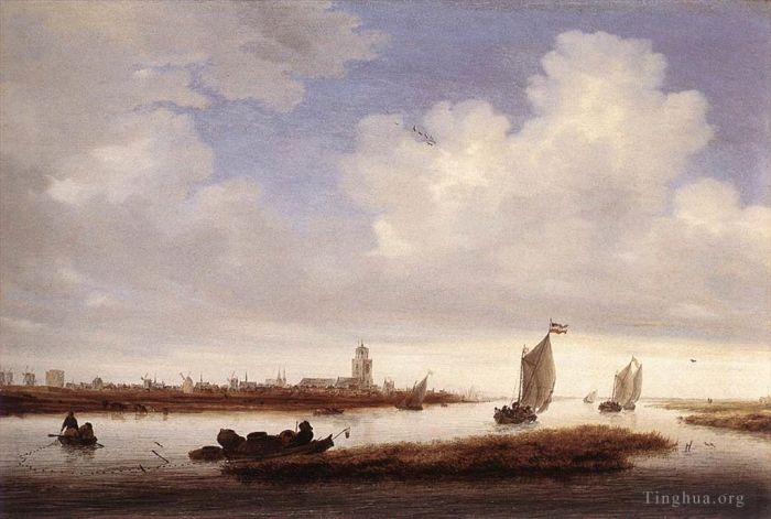 Salomon van Ruysdael Oil Painting - View of Deventer Seen from the North West