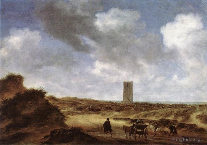 Salomon van Ruysdael Oil Painting - View of Egmond aan Zee