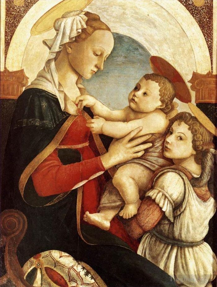 Sandro Botticelli Various Paintings - Madonna And Child With An Angel