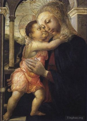 Artist Sandro Botticelli's Work - Madonna della Loggia (Madonna and Child)