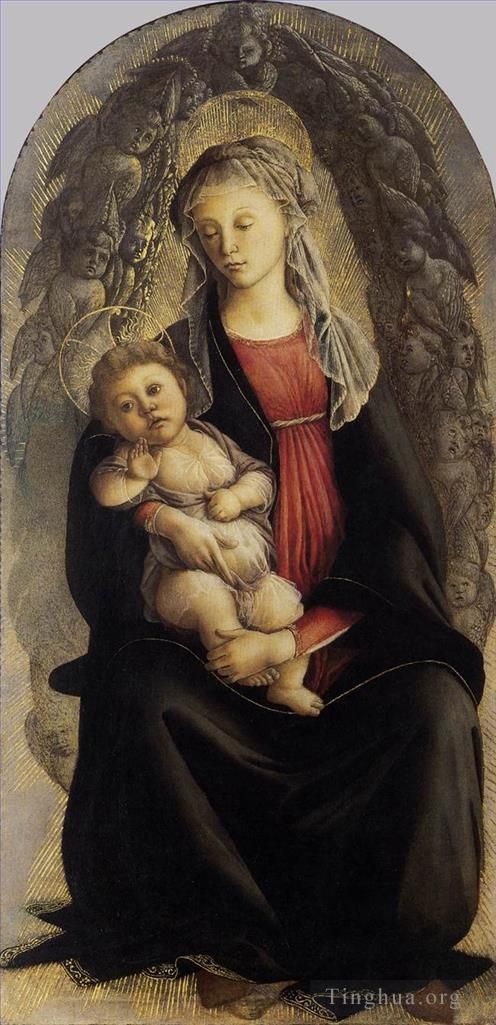 Sandro Botticelli Various Paintings - Madonna In Glory With Seraphim