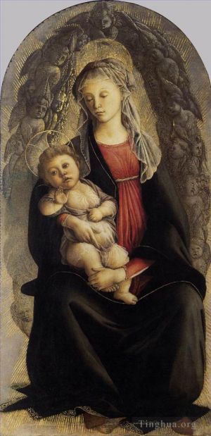 Artist Sandro Botticelli's Work - Madonna In Glory With Seraphim