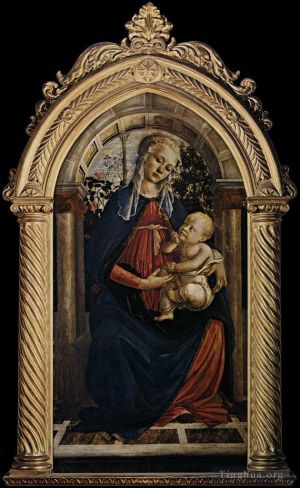 Artist Sandro Botticelli's Work - Madonna of the Rose Garden