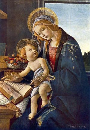 Artist Sandro Botticelli's Work - Madonna of the Book (The Virgin and Child)