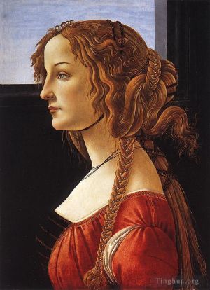 Artist Sandro Botticelli's Work - Portrait of an young woman