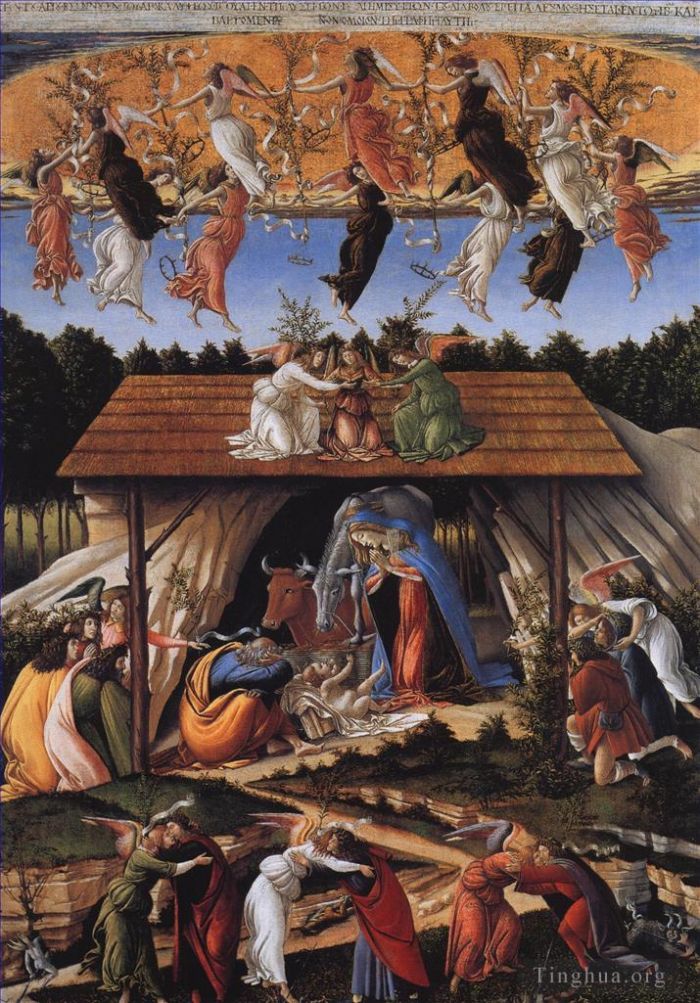 Sandro Botticelli Various Paintings - The Mystical Nativity