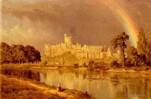 Artist Sanford Robinson Gifford's Work - 4 Study Of Windsor Castle