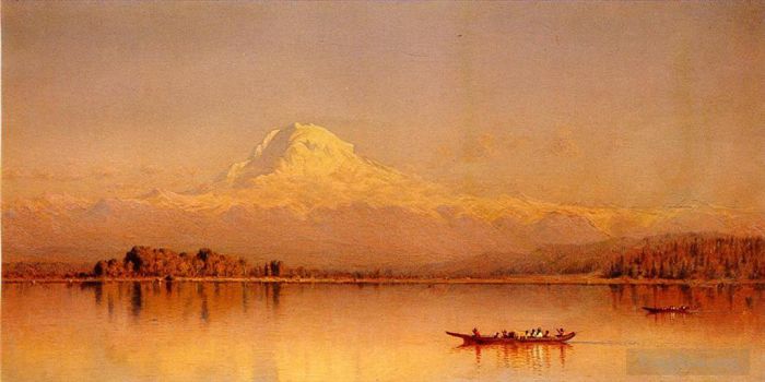 Sanford Robinson Gifford Oil Painting - 5 Mount Rainier Bay of Tacoma