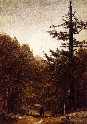 Artist Sanford Robinson Gifford's Work - A Forest Road