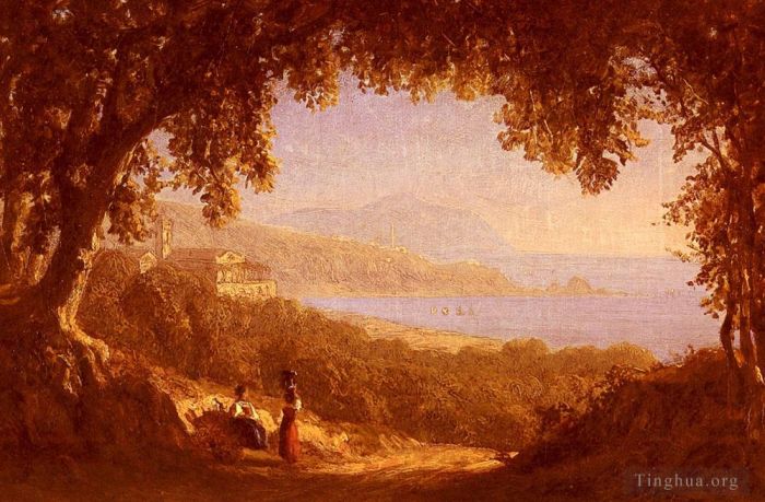 Sanford Robinson Gifford Oil Painting - La Rivera Di Ponente Genoa