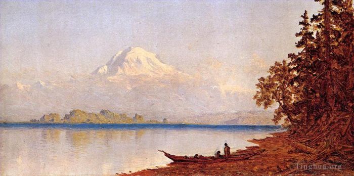 Sanford Robinson Gifford Oil Painting - Mount Ranier Washington Territory