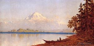 Artist Sanford Robinson Gifford's Work - Mount Ranier Washington Territory