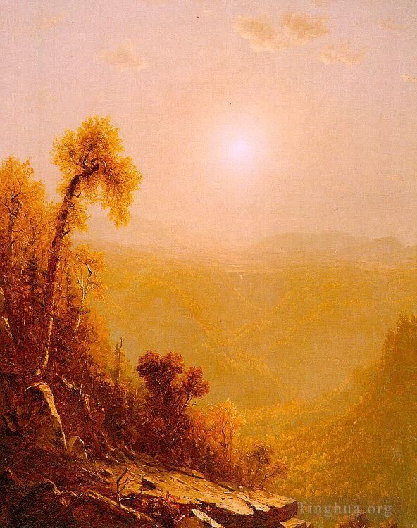 Sanford Robinson Gifford Oil Painting - October in the Catskills