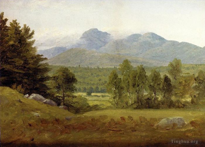 Sanford Robinson Gifford Oil Painting - Sketch of Mount Chocorua New Hampshire