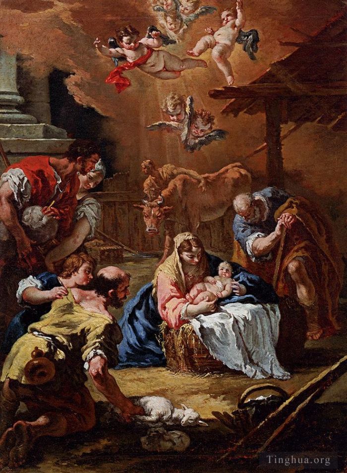 Sebastiano Ricci Oil Painting - Adoration Of The Shepherds