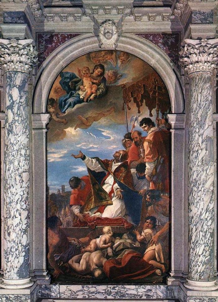 Sebastiano Ricci Oil Painting - Altar Of St Gregory The Great