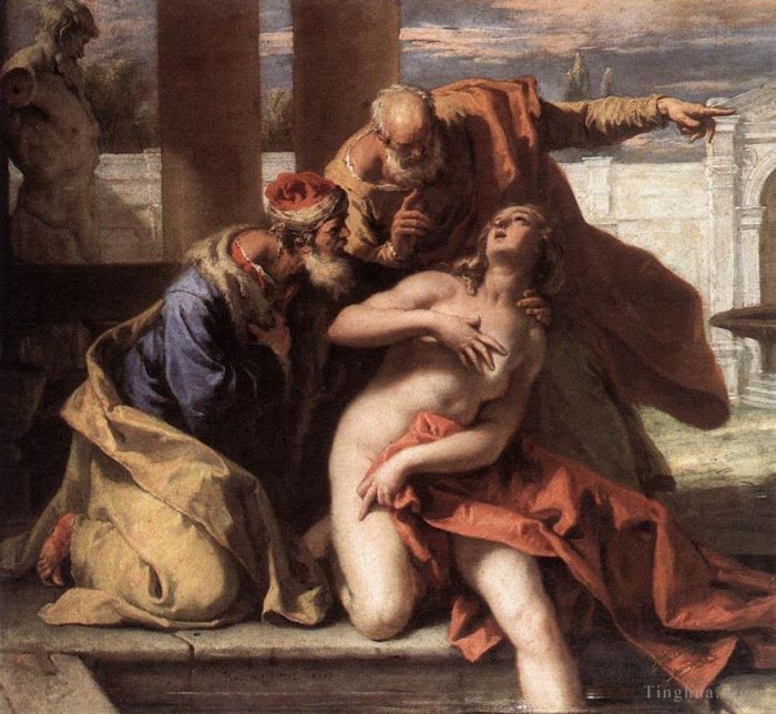 Sebastiano Ricci Oil Painting - Susanna And The Elders