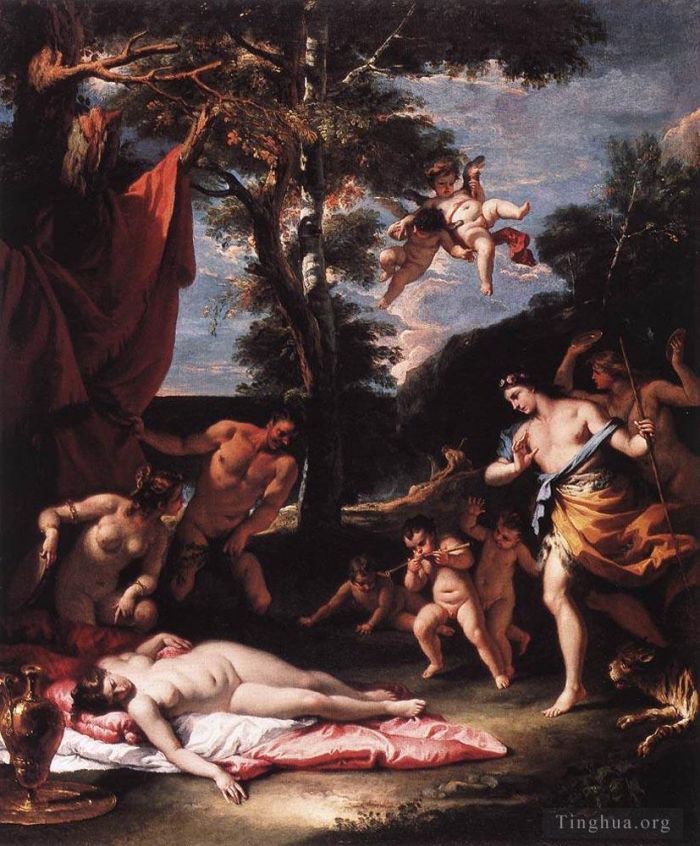 Sebastiano Ricci Oil Painting - The Meeting Of Bacchus And Adriadne