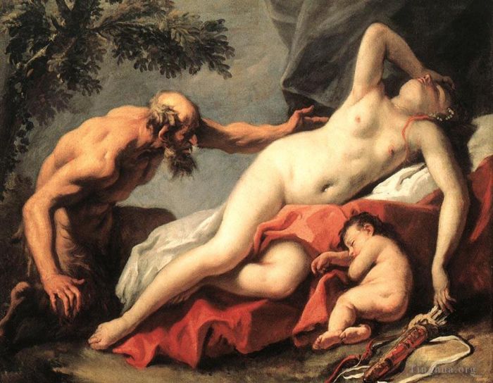 Sebastiano Ricci Oil Painting - Venus And Satyr