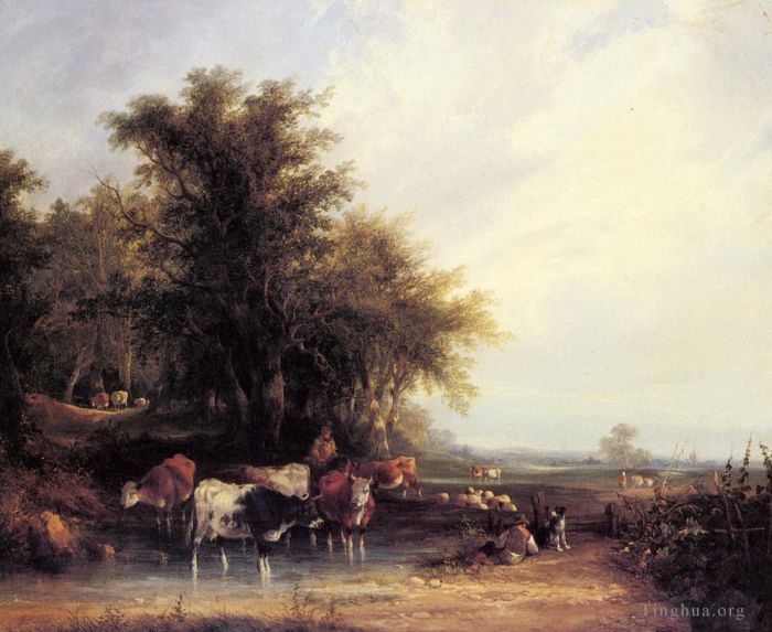 William Shayer Oil Painting - Near The New Forest