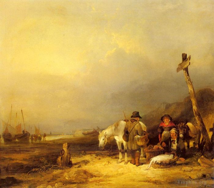 William Shayer Oil Painting - On The South Coast