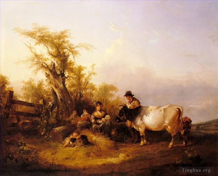 William Shayer Oil Painting - The Road To Market