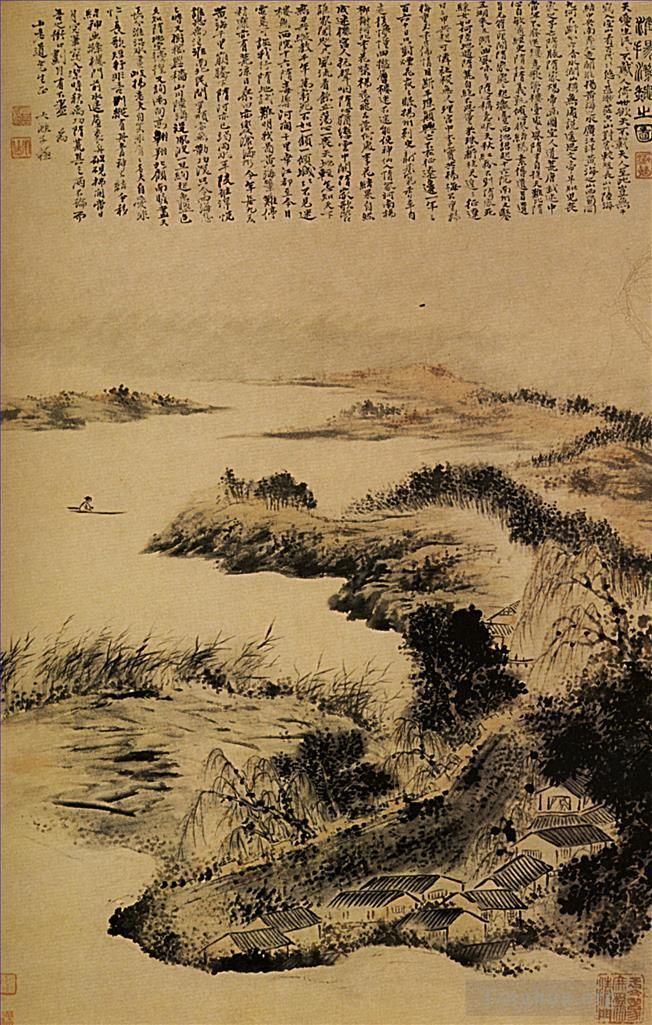Shi Tao Chinese Painting - Autumn on the outskirts of yangzhou 170