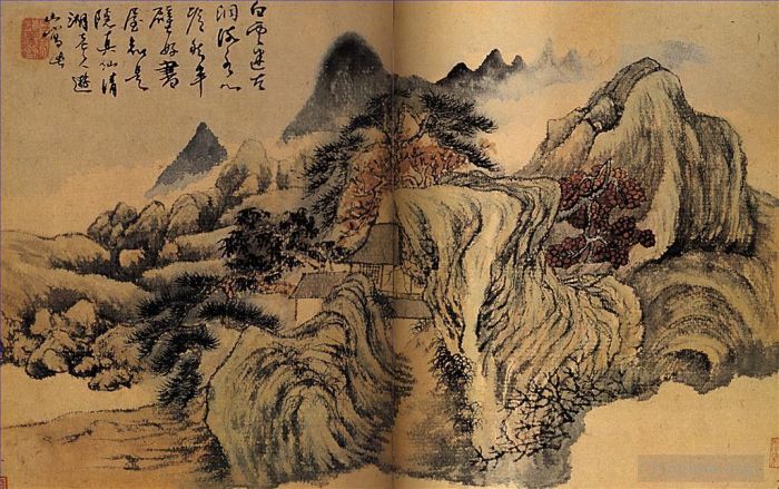 Shi Tao Chinese Painting - Autumn the mountain 169