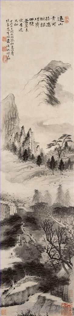 Shi Tao Chinese Painting - Green mountain