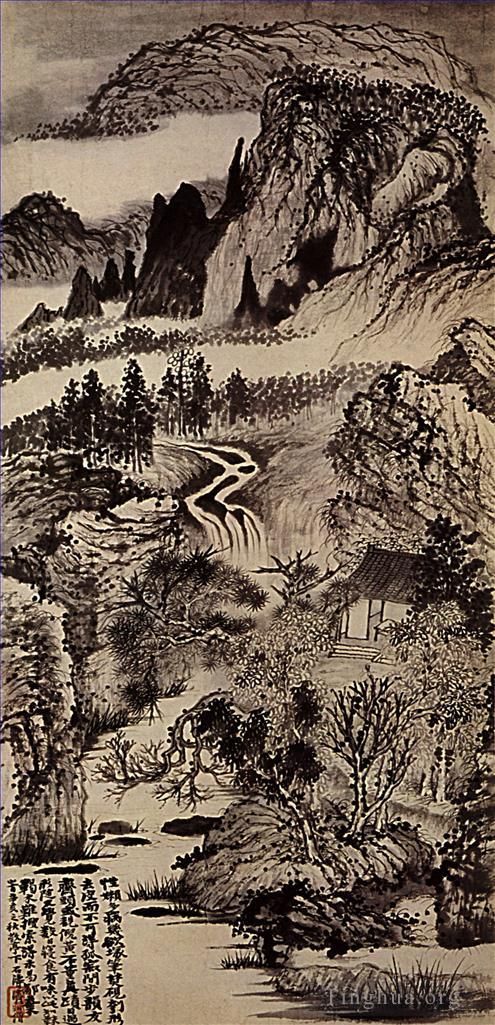 Shi Tao Chinese Painting - Jinting mountains in autumn 170