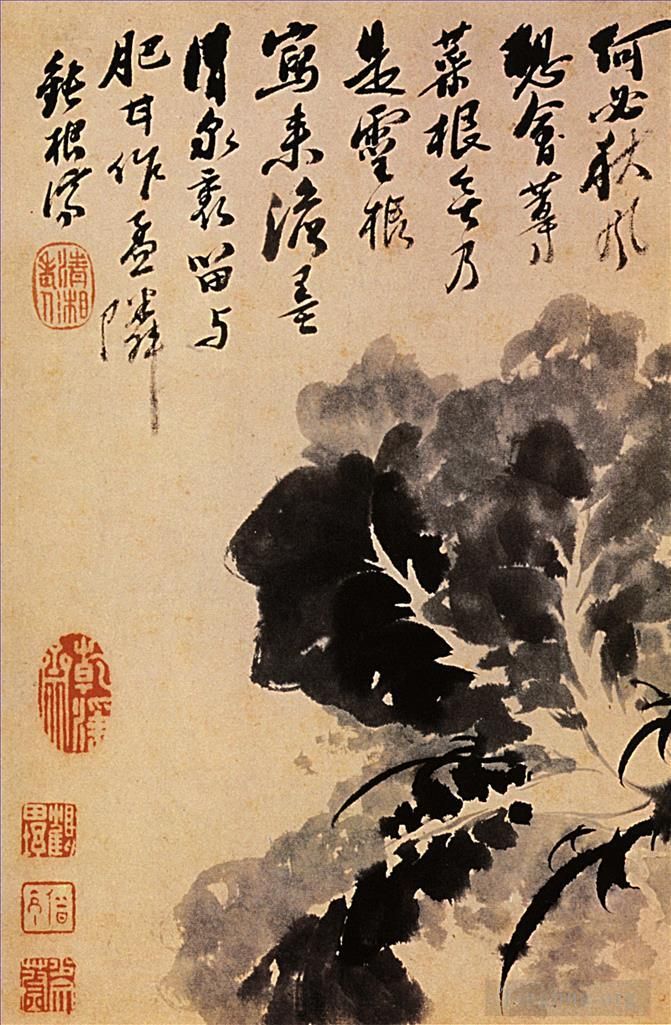 Shi Tao Chinese Painting - Tete de chou 169