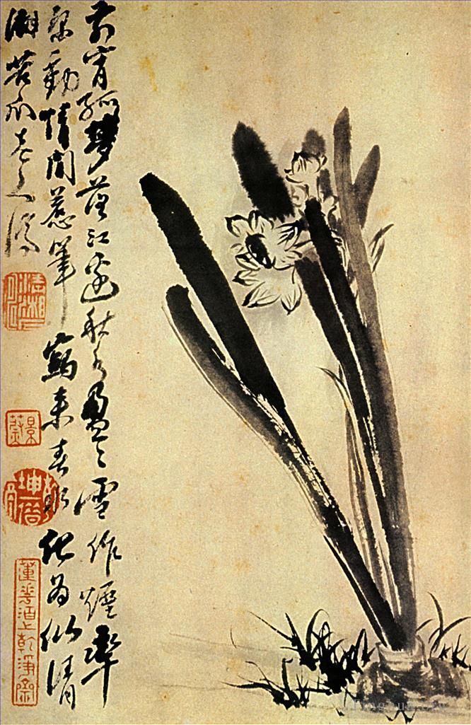 Shi Tao Chinese Painting - The daffodils 169