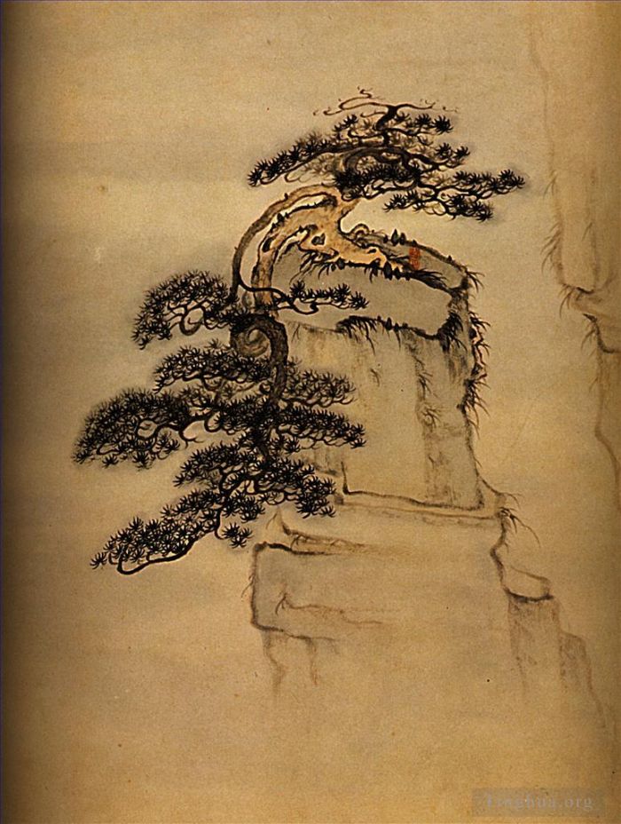 Shi Tao Chinese Painting - View of mount huang 170