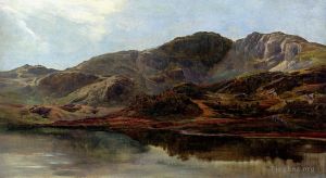 Artist Sidney Richard Percy's Work - Landscape With A Lake And Mountains Beyond