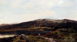 Artist Sidney Richard Percy's Work - Llyn y Ddinas North Wales
