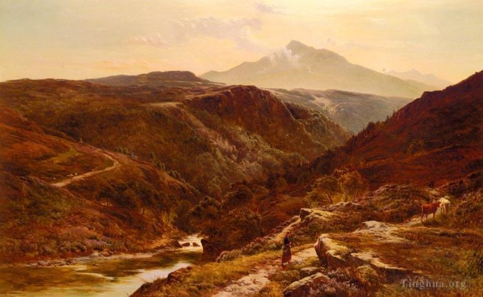 Sidney Richard Percy Oil Painting - Moel Siabab North Wales