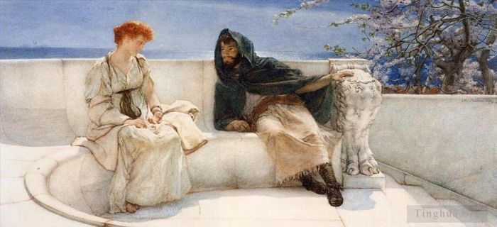 Sir Lawrence Alma-Tadema Oil Painting - A Declaration