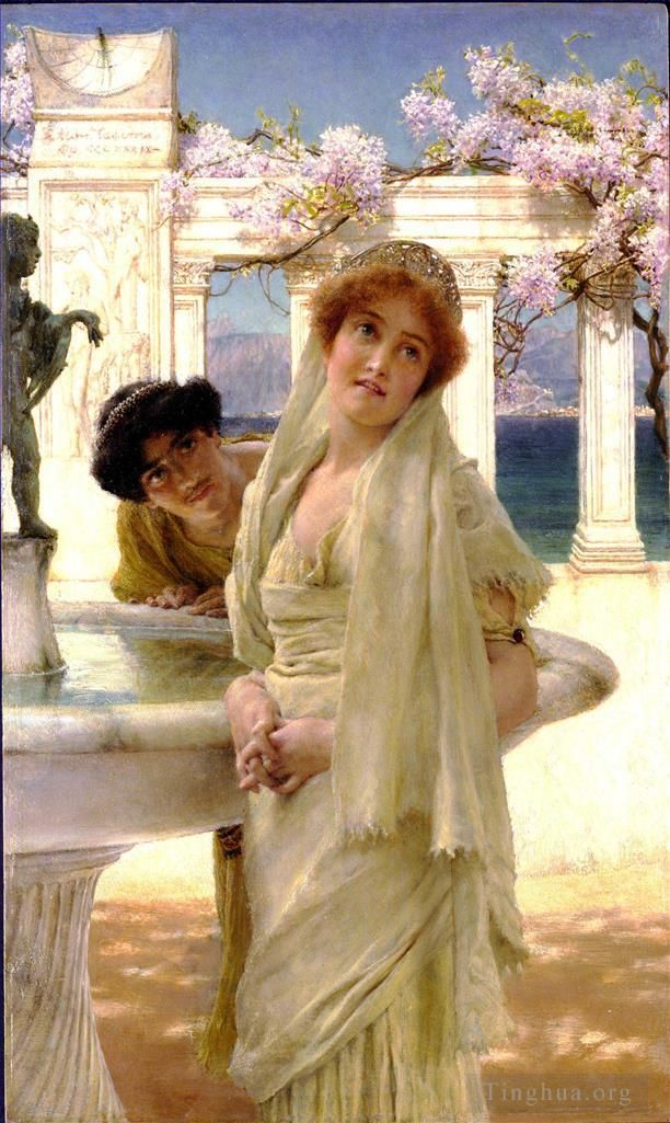 Sir Lawrence Alma-Tadema Oil Painting - A Difference of Opinion