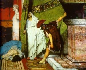 Artist Sir Lawrence Alma-Tadema's Work - A Roman Emperor AD41detail1