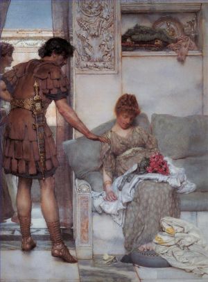 Artist Sir Lawrence Alma-Tadema's Work - A Silent Greeting