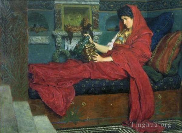 Sir Lawrence Alma-Tadema Oil Painting - Agrippina with the ashes of Germanicus Opus XXXVII