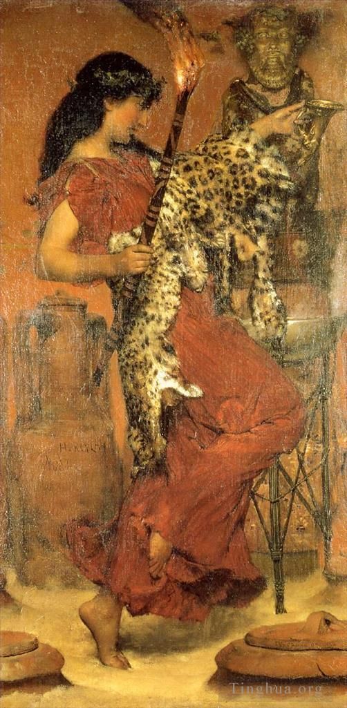 Sir Lawrence Alma-Tadema Oil Painting - Autumn Vintage Festival
