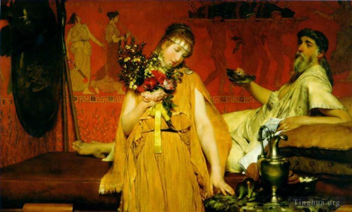 Sir Lawrence Alma-Tadema Oil Painting - Between Hope and Fear
