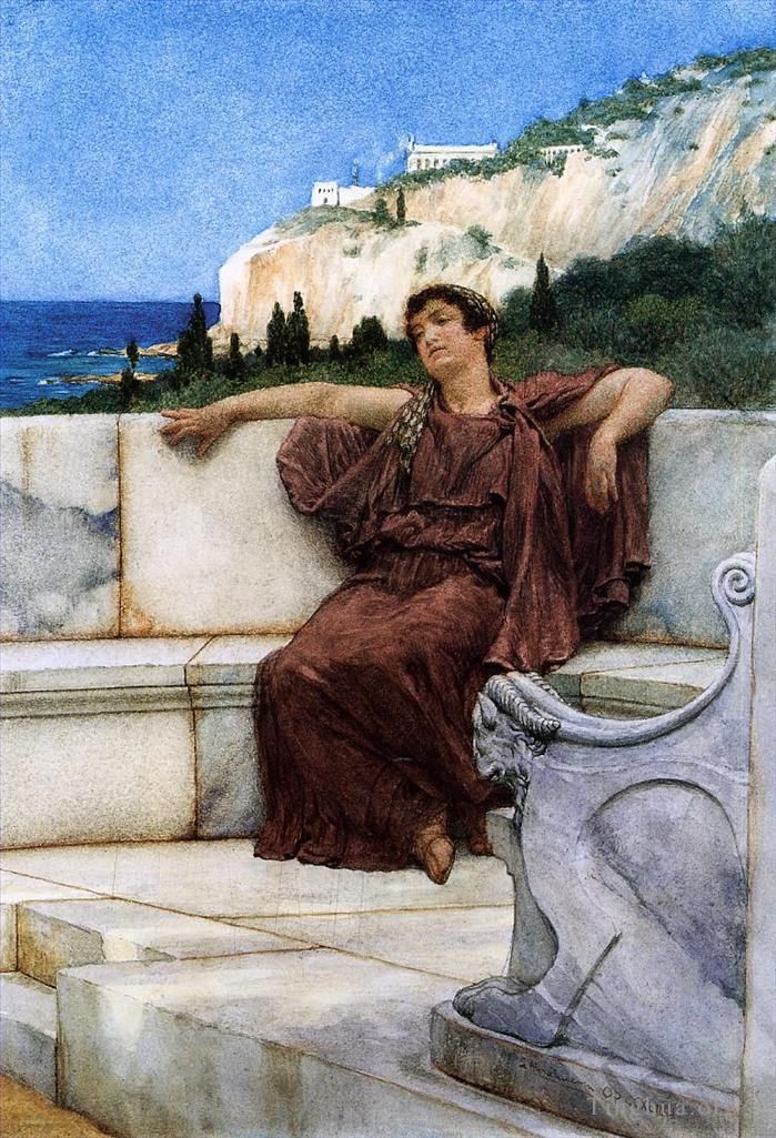 Sir Lawrence Alma-Tadema Oil Painting - Dolce Far Niente
