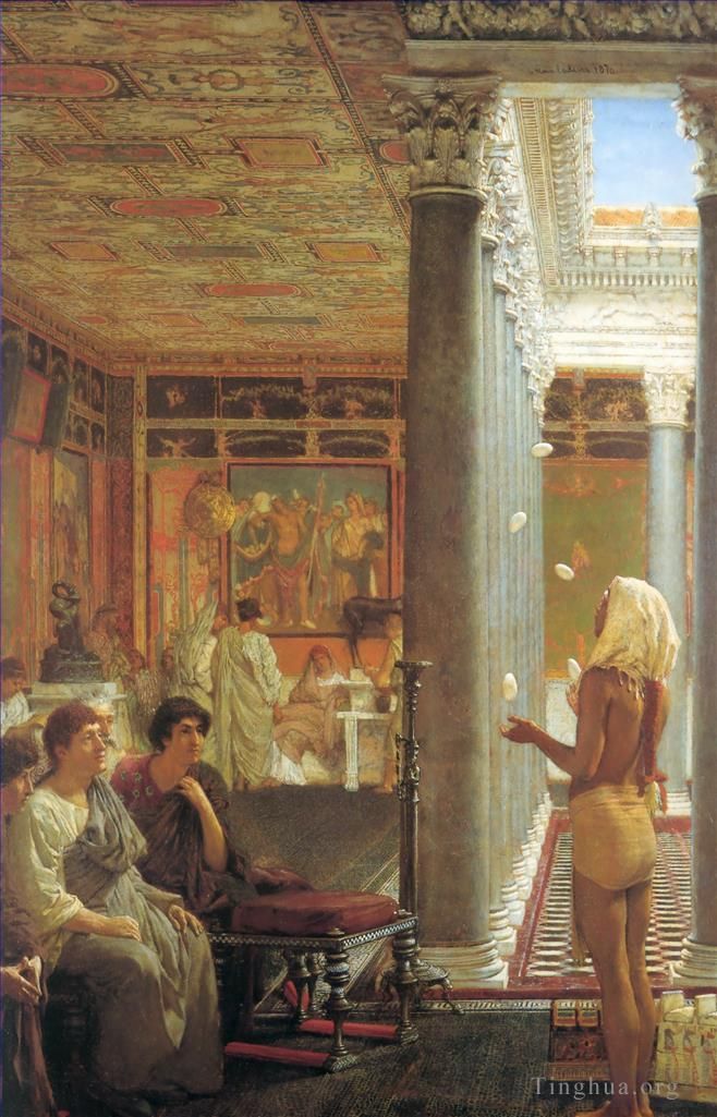 Sir Lawrence Alma-Tadema Oil Painting - Egyptian juggler